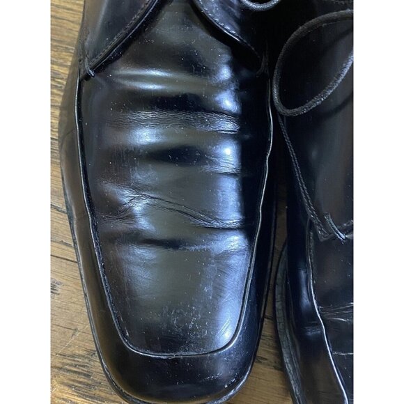 Prada Mens Oxford Dress Shoes Black Leather Lace Up 1598 Italy Size 10 main image 10